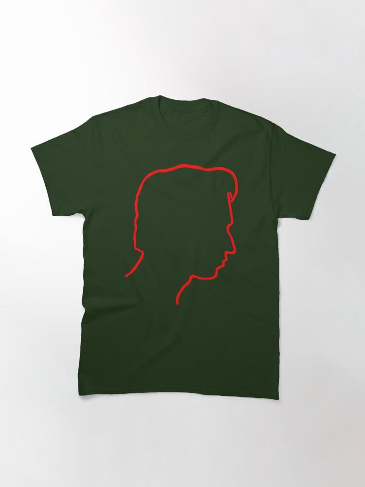 Depeche Mode Alan Wilder Recoil Profile Red Outline Black Background Classic T-Shirt