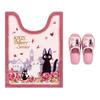 Delivery Service Long Toilet Mat and Slippers Set Jiji and Pink Long Mat Black Kiki's 2-Piece (Ghibli, Jiji, Senko, Date, 2-Piece Set, Cat)