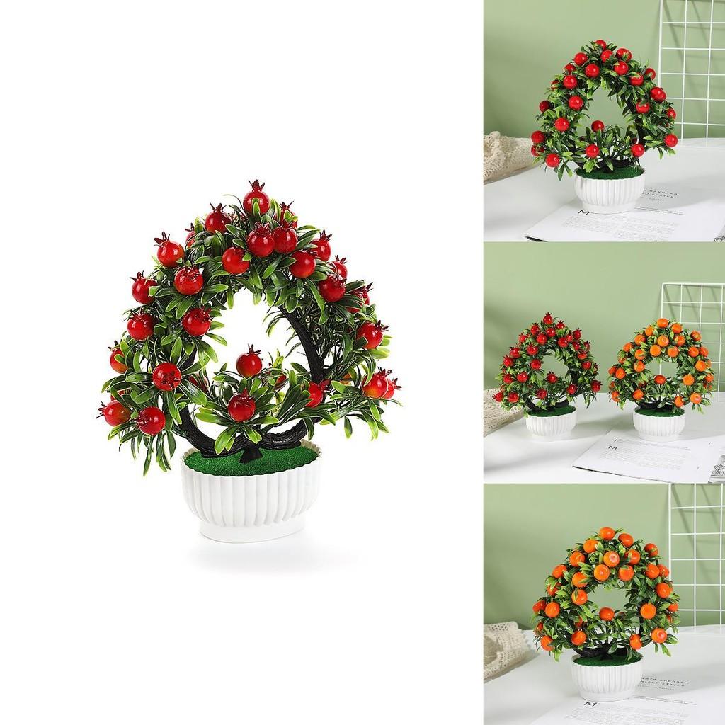 Fake Potted Plant 42 Heartshaped Fruit Bonsai Artificial Flower For Home Decor