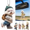 Car Hanging Ornaments Acrylic Creative Puppy Backpack Car Pendant Car Realistic Animal Hanging Ornament Car Interior Decoration
