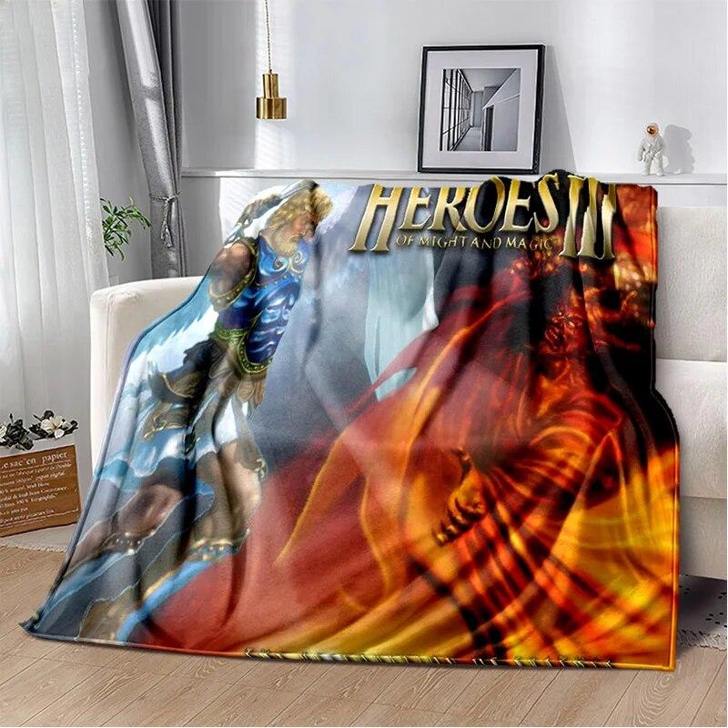 

3D Heroes of Might and Magic Retro Game Soft and Comfortable Flannel Warm Blanket Picnic Blanket Kids Boys Gift Blanket for Gift All Seasons