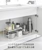 Yamazaki Tower Folding Stackable Shelf, Medium, White, Size: 40.9cm W x 24cm D x 19cm H, Stackable, Under-Sink Storage, Kitchen Rack, Model 1367