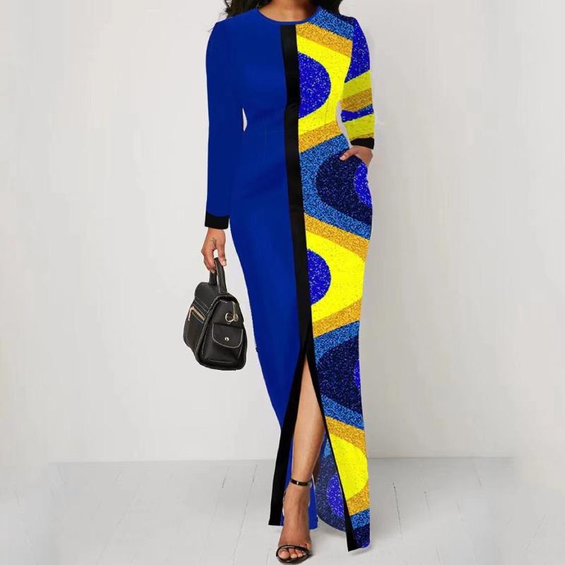 BITCED Fashion Long Sleeve O-Neck   Casual Dresses