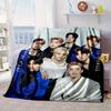 K-pop Group Poses Blanket Flannel Blanket for bed, sofa, Camping, Hiking, Picnic Essentials, gift for family Fan gifts