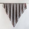 Spring and Autumn new rice gray leopard print scarf women's double-sided imitation cashmere thickened warm fringed large square scarf shawl dual-p