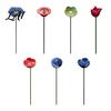 Backyard Bee Bath Station Ceramic Watering Station Garden Flower Stake Butterfly Water Weather Resistant Hydration Tool Feeder Pollinator