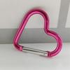 Heart-Shaped Multicolor Aluminum Carabiner: Lightweight Quick-Release Keychain for Outdoor Backpacks