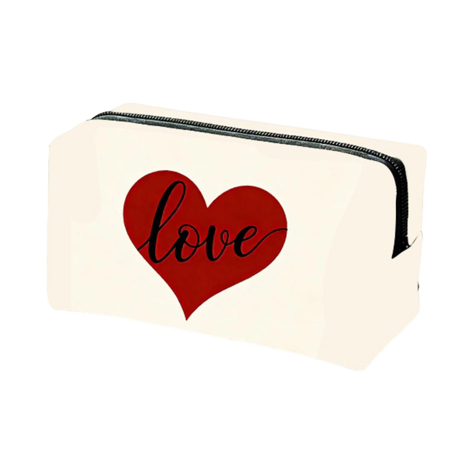 

Valentine s Day Series Square Makeup Bag For Women, Large Capacity Storage Bag One Size