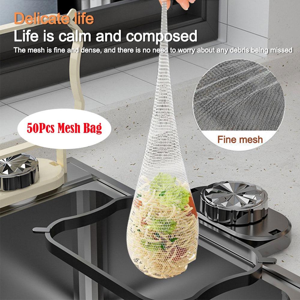 

Fashion Suction Cup Kitchen Sink Filter Rack Foldable Multi-Purpose Drainage Basket Garbage Mesh Bag