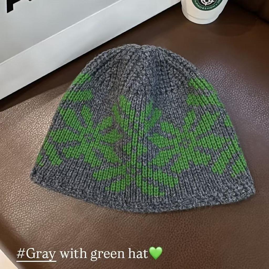 New Christmas knitted hat children's pile hat snowflake retro wool hat autumn and winter thickened warm couple big head circumference