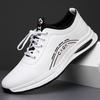 Spring Men's Shoes Breathable Leather Shoes Men's Fashion Sports Casual Shoes Soft Sole Non-slip One Pedal White Shoes
