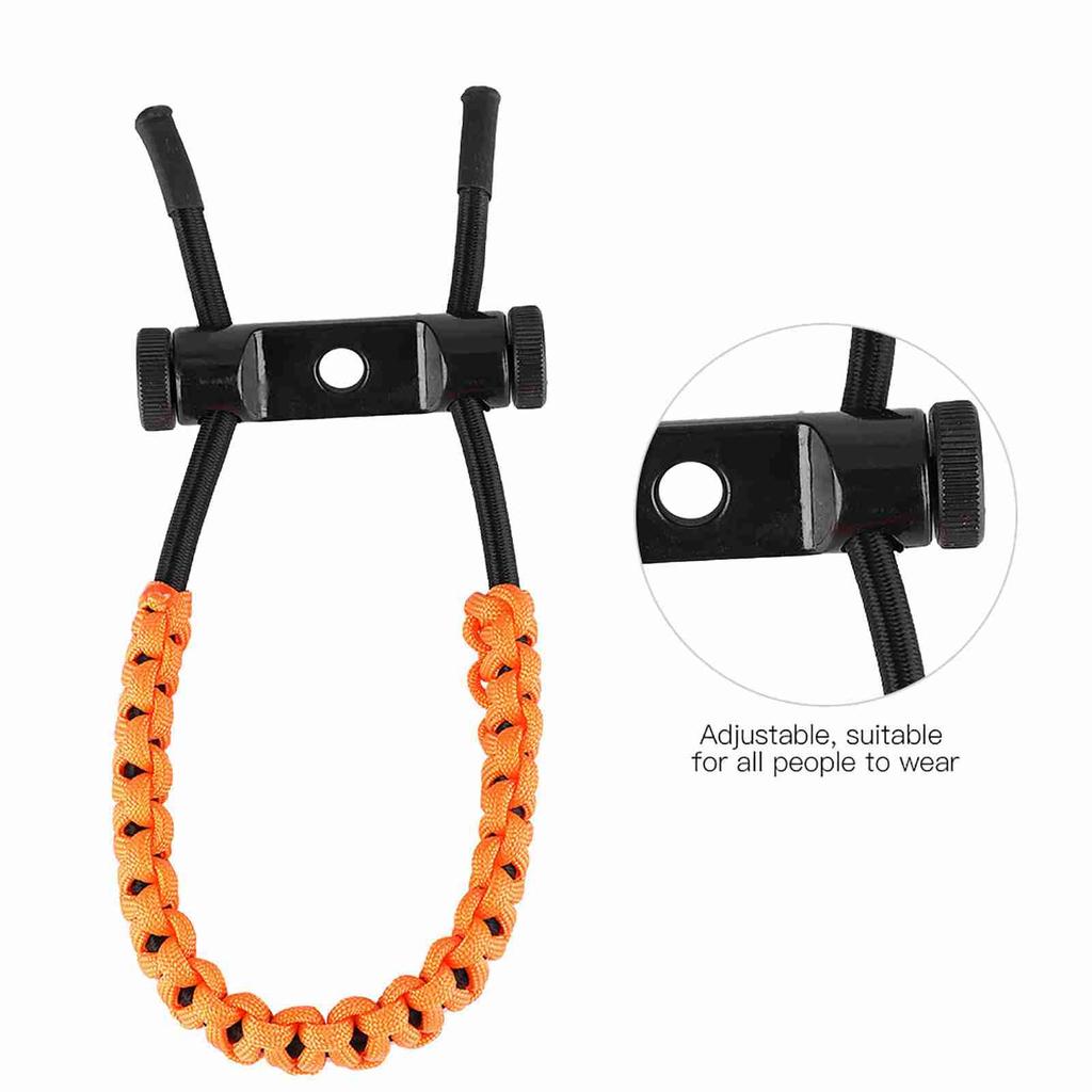 1Pc Archery   Compound Bow Wrist Sling   Cord Rope For Adult (Black)