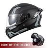 2025 Unisex Racing Motobiker Flip Up Helmets Modular Dual Lens Motorcycle Helmet Full Face Safe Helmet Men Adult Women