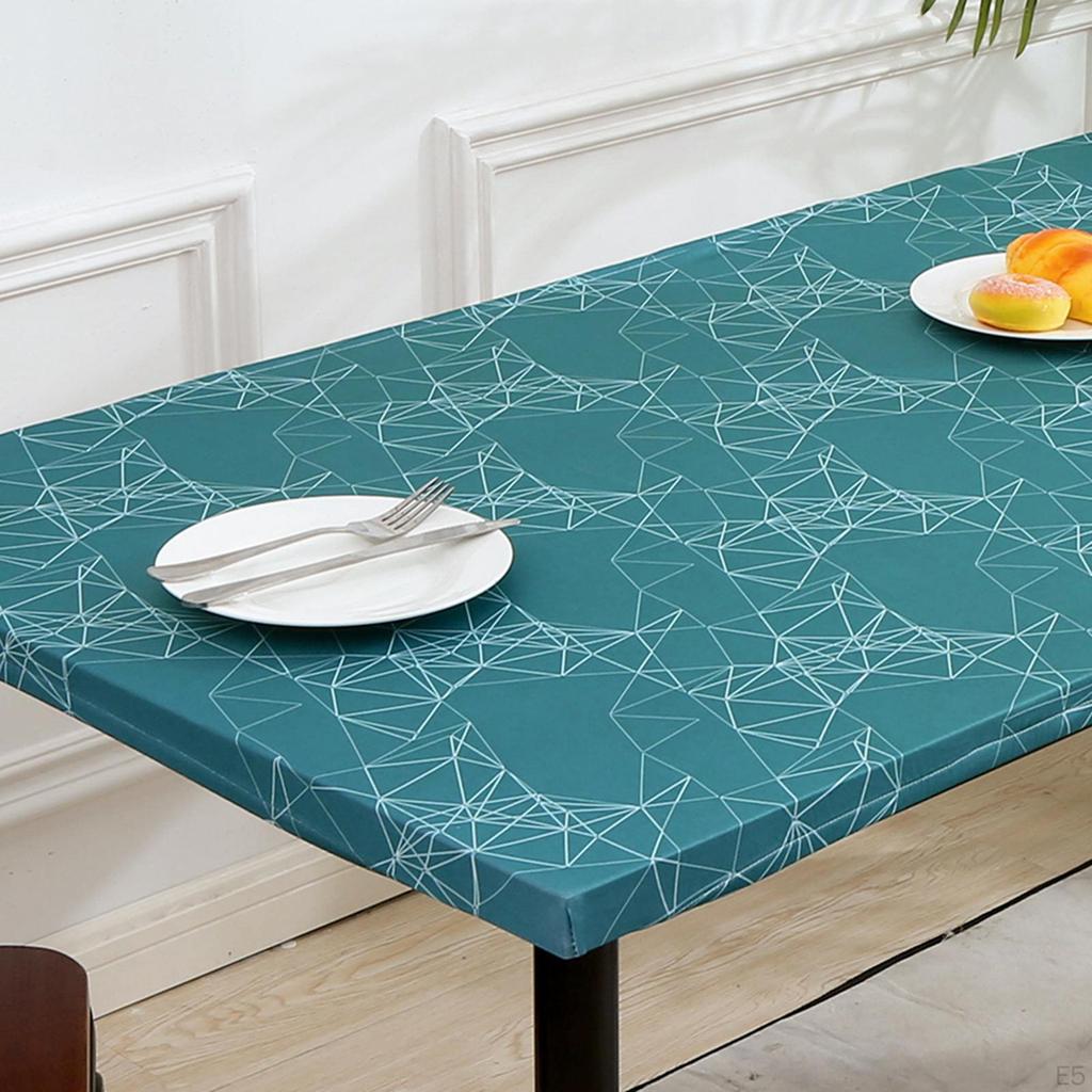 183x76cm Tischdecke, Bedruckte Tischdecke Knitterfest Farbecht Elastischer Rand Tischdecken Waschbar