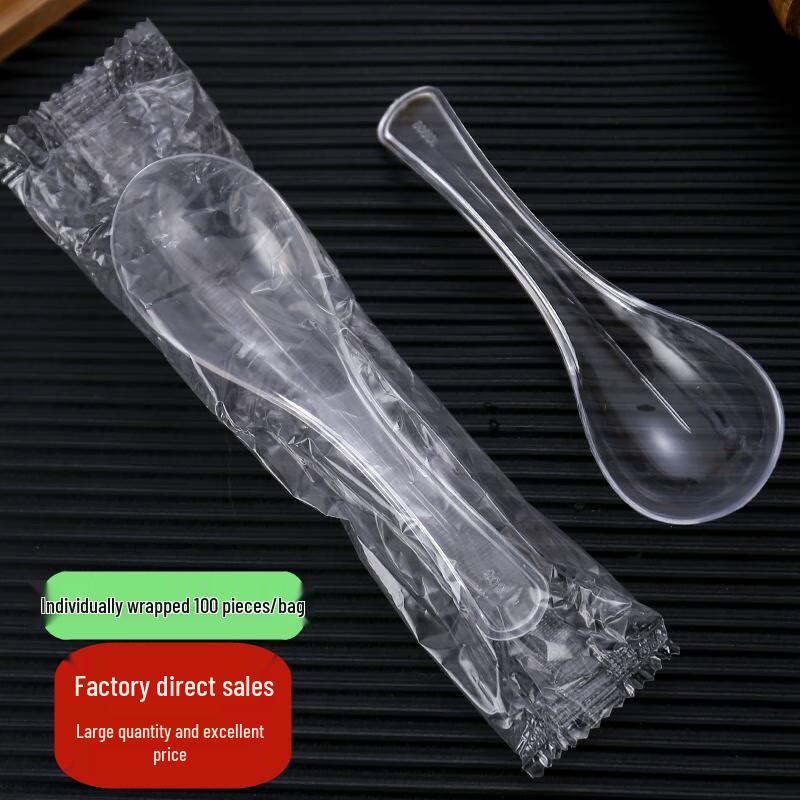 Mod Lanka Individually Wrapped Clear Plastic Spoons