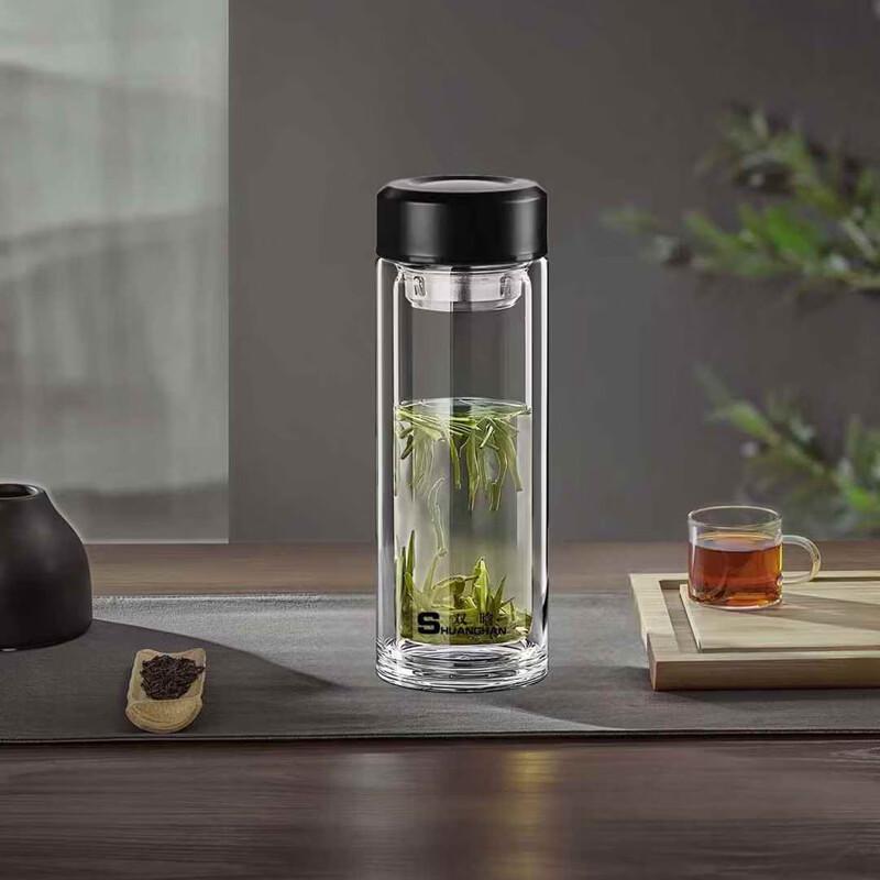 Shuanghan Double-Layer Glass Tea Infuser Cup