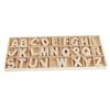 156 Pieces Craft Wood Letters Natural Wooden Alphabet with Storage Tray