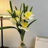 Narcissus Artificial Flower Bouquet - Potted Office Decor for Camping and Home