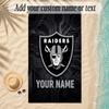 Beach TowelLas Vegas Raiders Custom Name Text Personalized Soft Towel for Beach Pool Indoor Home Decor Gift