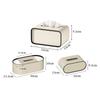High-End Leather Paper Box Light Luxury Tissue Box Bathroom Living Room Bedroom Desktop Creative Oval Napkin Storage Box
