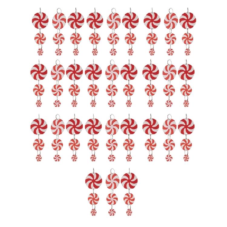 30Pcs Christmas Candy Hanging Embellishments Sweet Candy Pendant Stylish Christmas Tree Adornment 1