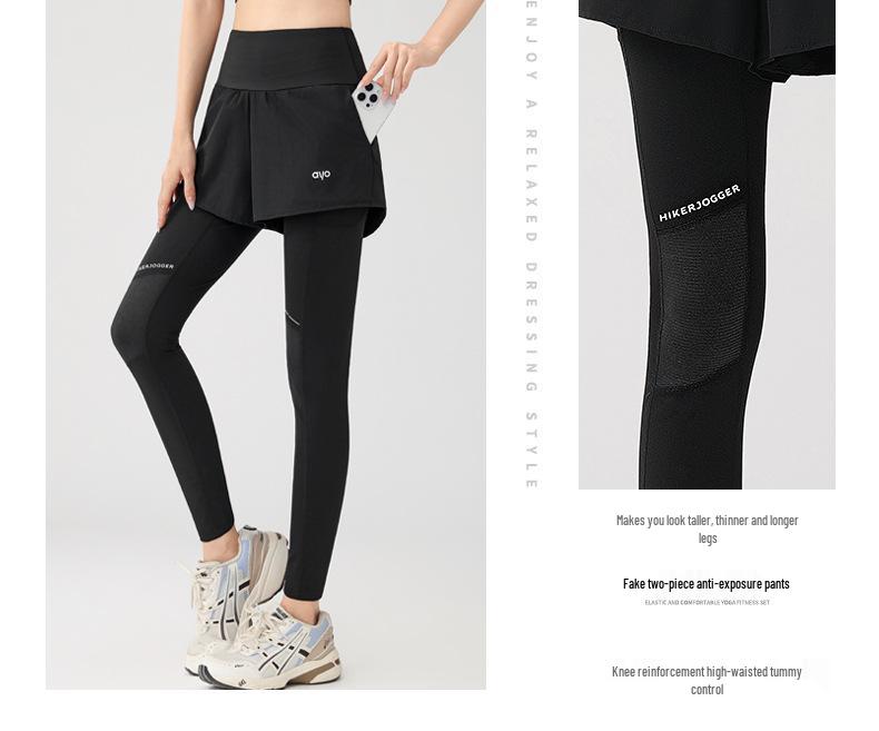 Autumn & Winter Quick-Dry Two-in-One Velvet Sports Pants for Running & Outdoor Fitness