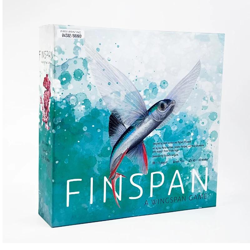 Finspan Board Game 1-5 Players 45-60 Min Playtime Family Party Game English Fish Science Board Game for Kids and Adults