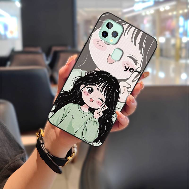 Anti-knock Cartoon Phone Case For Oukitel C22 Protective Soft Case Cute Silicone Full Wrap Couple Back Cover Waterproof