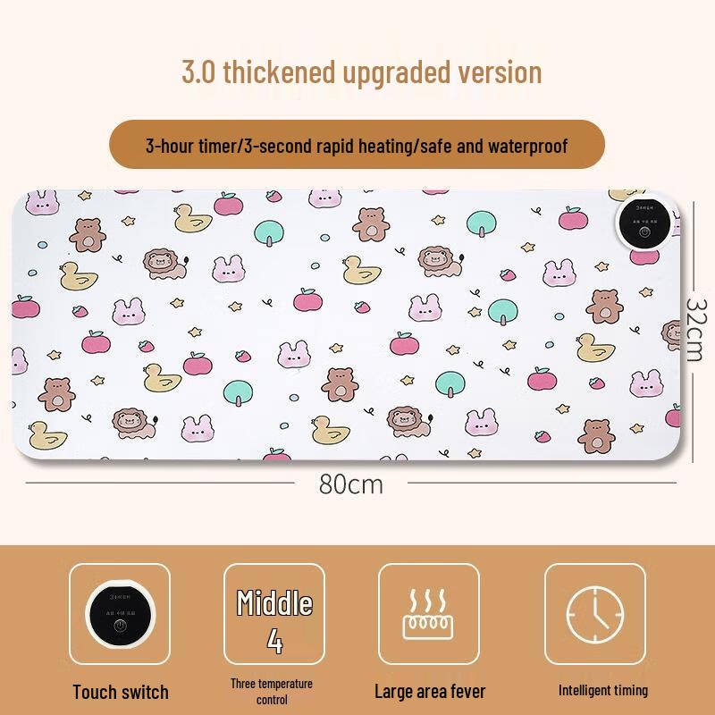 Heated Desk Mat with Mouse Pad