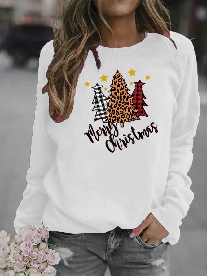 

Жіночий світшот з круглим вирізом Різдвяна ялинка 2025 L