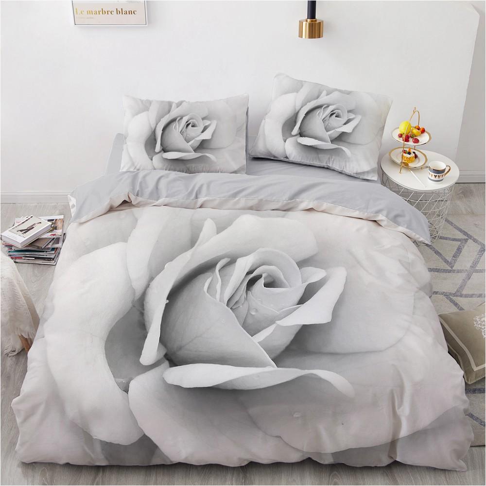 Golden Red Rose King Queen Duvet Cover Romantic Floral Bedding Set Valentine's Day Flowers Quilt Cover Polyester Comforter Cover