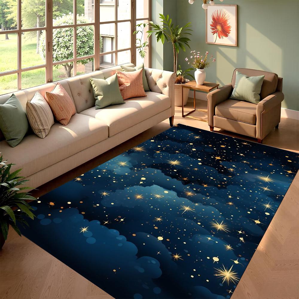 Abstract Star River Pattern Carpets Living Room Bedroom Rug E-Sports Chair Floor Mat Study Desk Chair Carpet Home Decor Gift