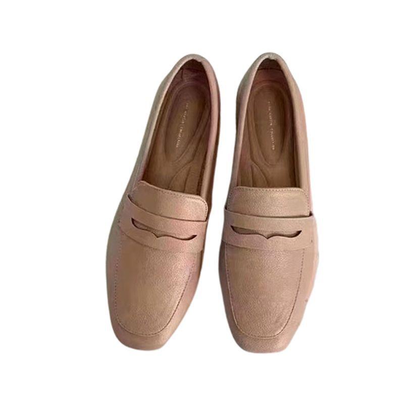 

Женские мокасины Весна Новые британские туфли Лолита на низком каблуке Мэри Джейн униформа обувь для отдыха повседневные поездки на работу вулканизированная обувь 42 абрикосовый