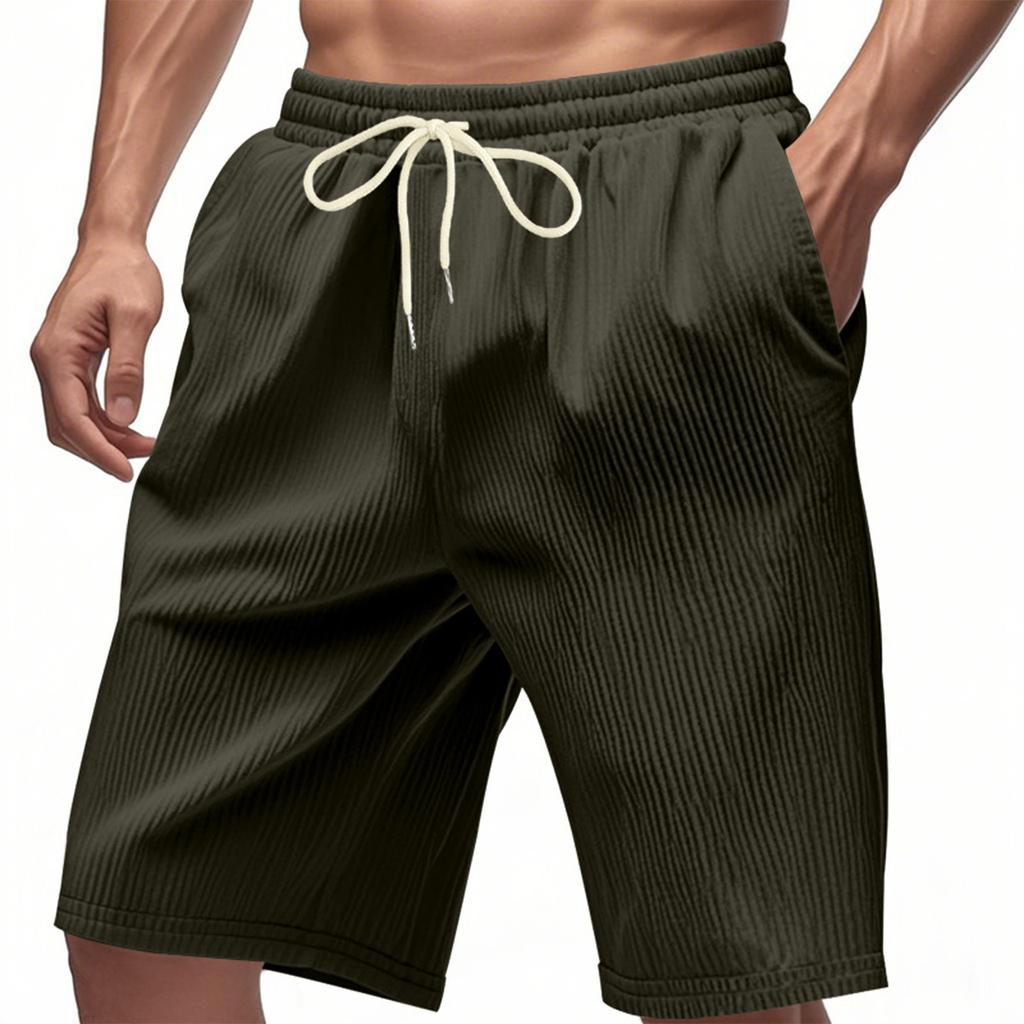 Herren Locker Cord Trendige Strand Sportshorts