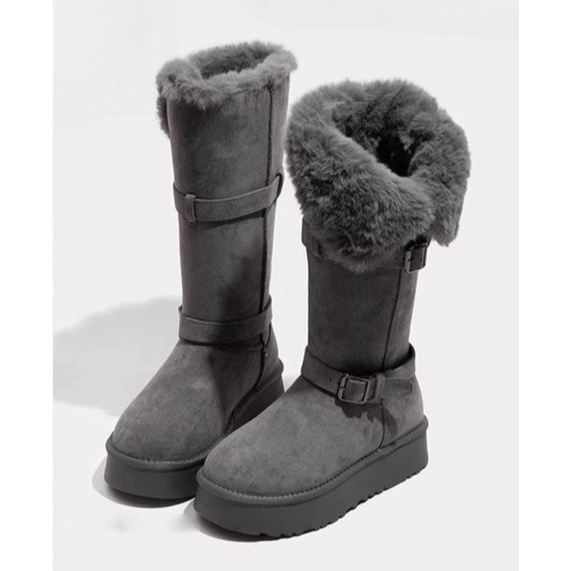 New High-top Snow Boots for Women, Thick-soled Long Cotton Boots and Cotton Shoes