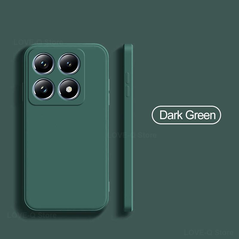 

Для Xiaomi 14T Pro Чехол Жидкий Силиконовый Чехол для Телефона Funda Для Xiaomi 14T Pro Xiao Mi 14T 14 T Mi14T Pro Мягкий Чехол TPU For Xiaomi 14T темно-зеленого