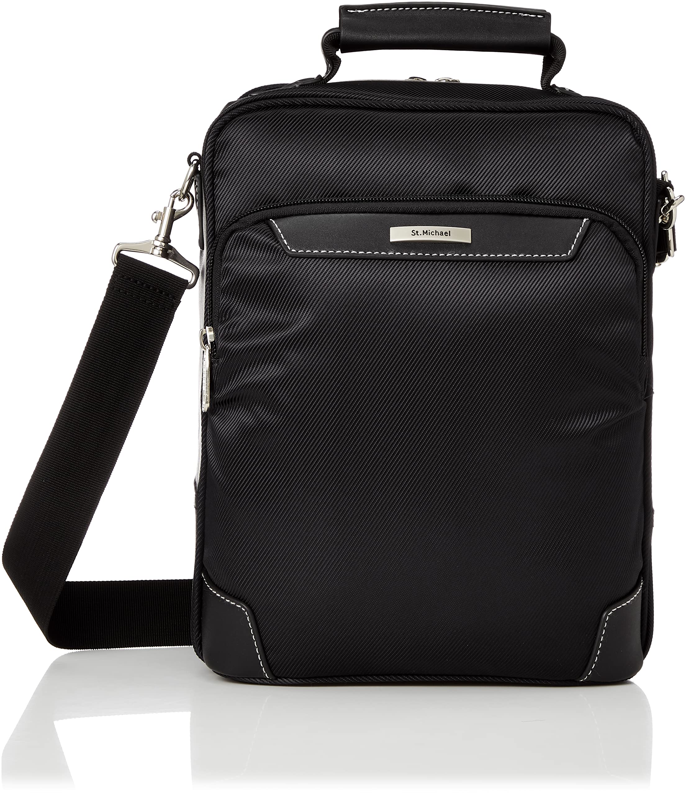 

Saint Michel Lightweight Vertical Shoulder Bag with Detachable Shoulder Black Men s Strap,