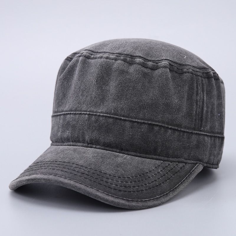 Simple Solid Color Denim Hat Pure Cotton Retro Washed Four-season Wide-brimmed Men's and Women's Hats Durable Fabric with Reinforced Construction