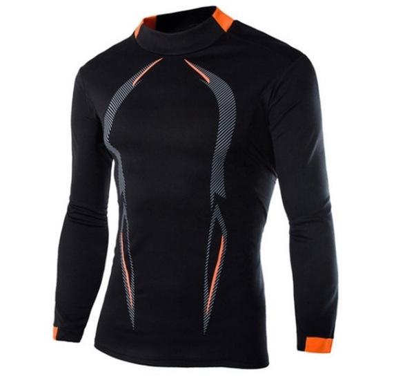 Übergröße Herren Frühling Sommer Atmungsaktiv Schnelltrocknend Fitness Training Top Modisches Langarm Sport T-Shirt