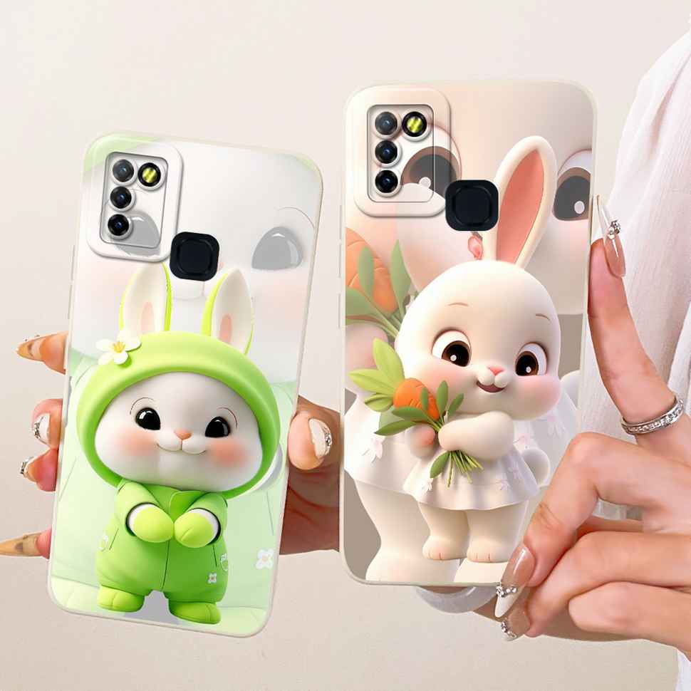 For Infinix Hot 10 Lite X657B Case Cute Cartoon Cat Print Silicone Back Cover For Infinix Hot 10Lite Phone Protection Cases
