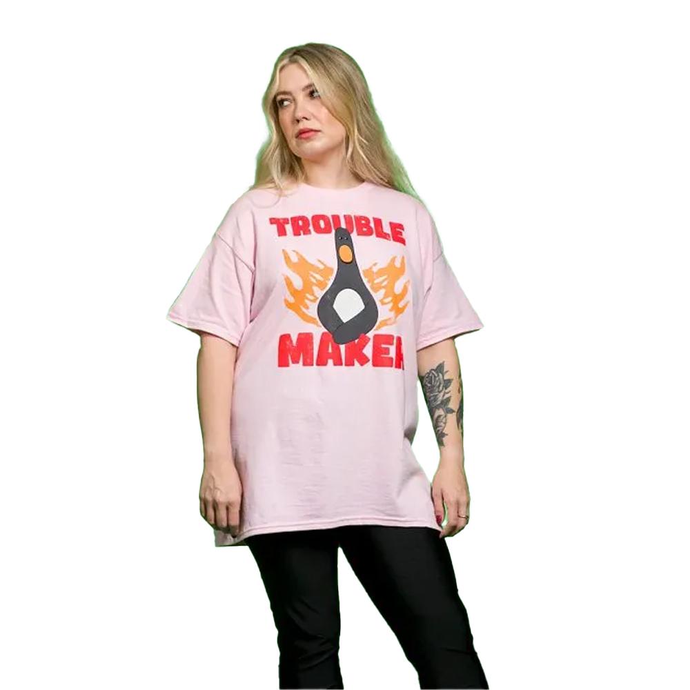 Wallace and Gromit Unisex Adult Trouble Maker Feathers McGraw T-Shirt