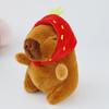 Cute Capibara Kapibara Plush Toy Cartoon Guinea Pig Pendant Soft Stuffed Doll Keychain Backpack Car Bag Key Ring Decor Kid Gift
