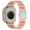 Magnetyczny Pasek ze Stopu z Paskiem ze Skóry Silikonowej dla Apple Watch Seria 12 11 10 SE1 2 3 /Ultra4 3 2 1 38/41/42/46/49 mm