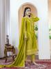 Indian Designer Party Wear Salwar Kameez Women Bollywood Heavy Chinon Silk Salwar Suit Dress