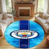 Football Team City FC Print Round Rug, Washable Floor Carpet, For Entryway Dorm Laundry Room Office Study, Home Decor Birthday Christmas Gift