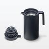MUJI Insulated Tabletop 84334566 Wide-Mouth, Easy-to-Wash Pot, Black, 1.3L,