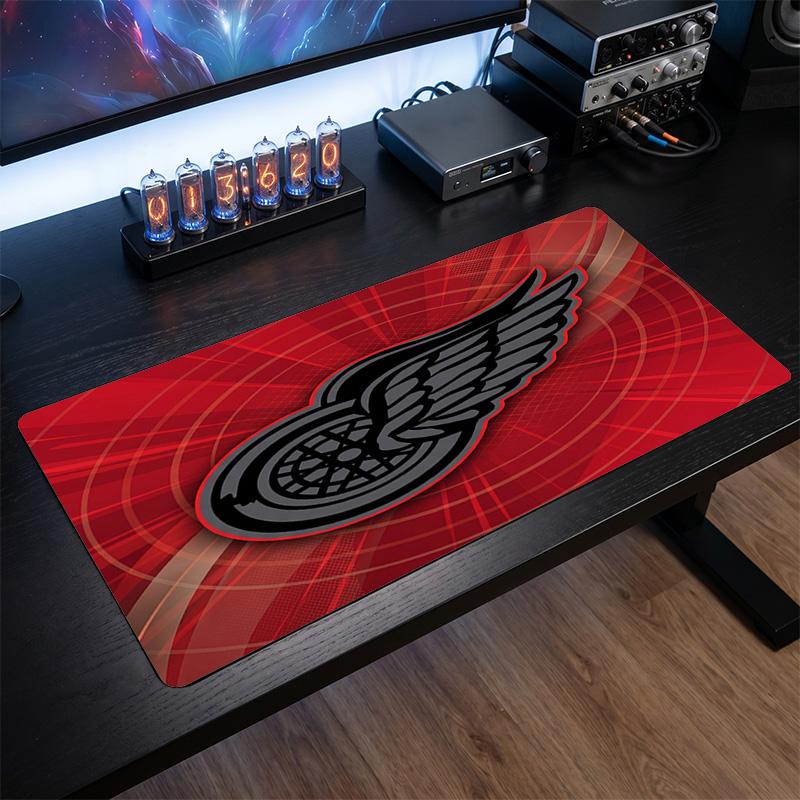 Detroit Red Wings Pattern Mousepad Anti?Slip Rubber Desk Pad For Gaming Working Desktop Decoration
