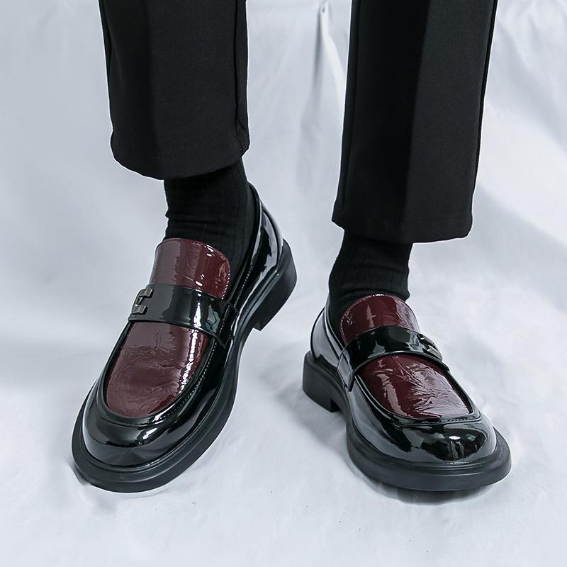 Fashion Men's Leather All-match Loafers Slip-On Male Casual Shoes Comfortable Driving Moccasins for Men Fashion Breathable Men's Flats