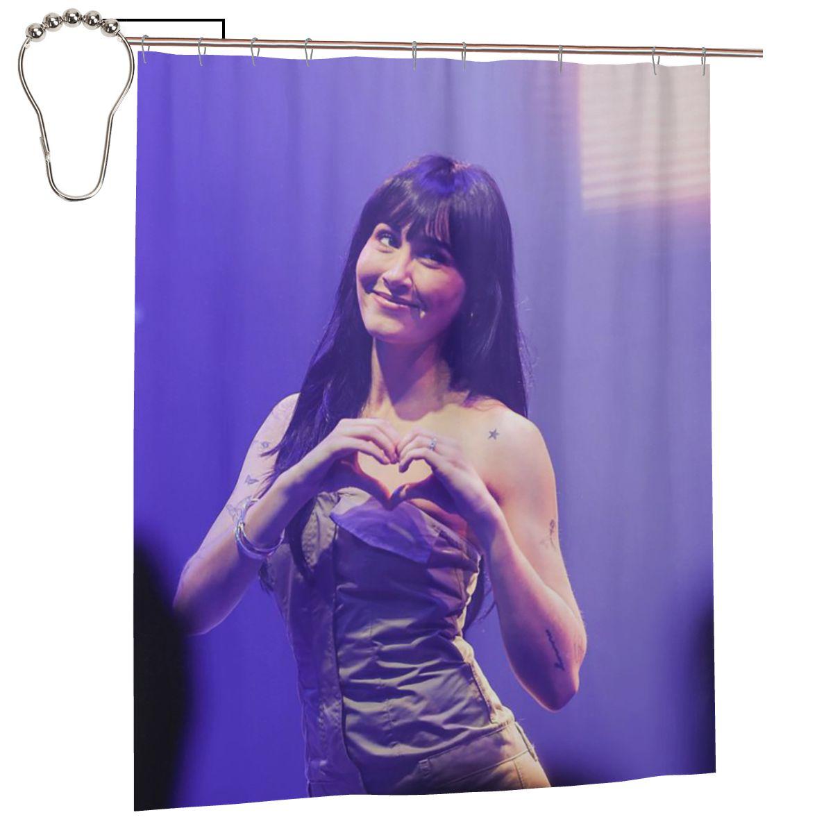 

Aitana Ocana Singer Shower Curtain Bathroom Polyester Waterproof Bath Curtains With Hooks W60H190(CM)-1 Pcs