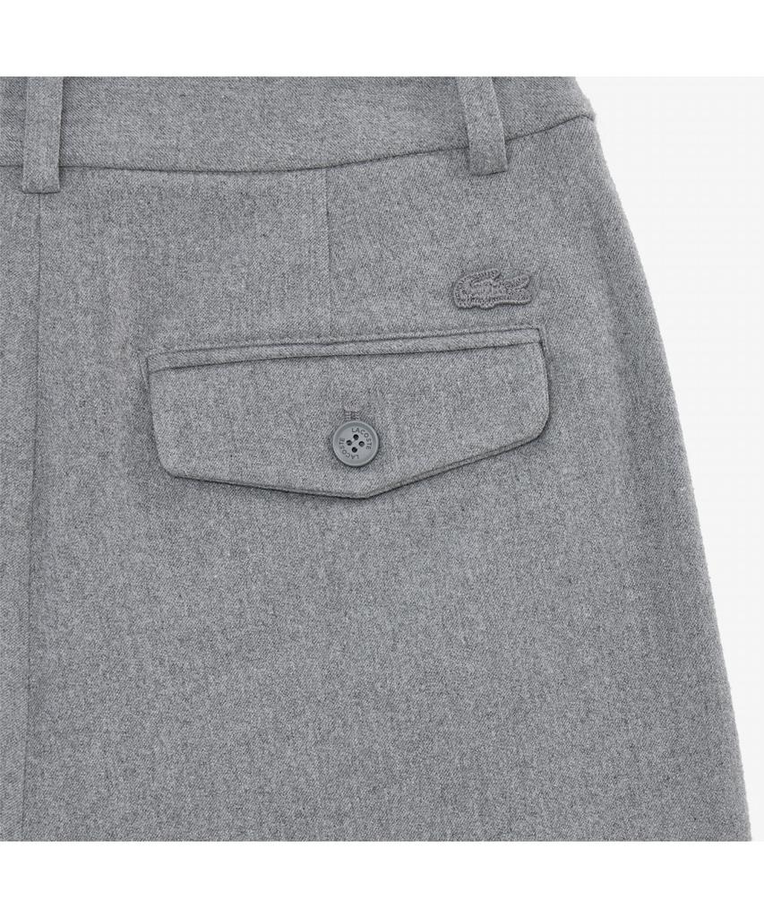 LACOSTE Women'S Semi-Wide Flannel Tuck Pants Hf710E-55N Cca